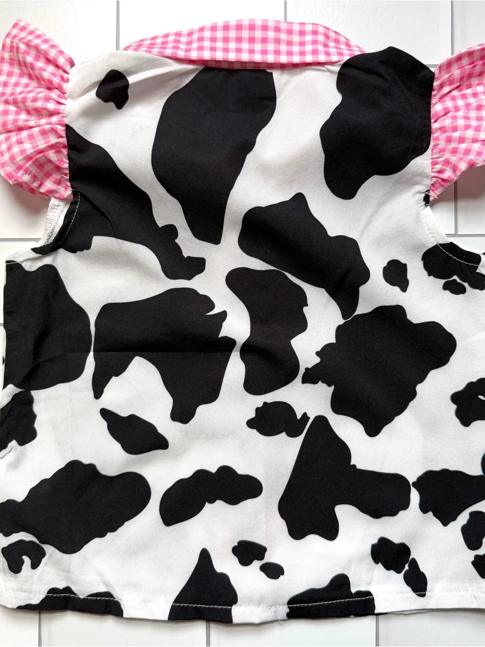 18-24M🐮2pc Western Cowgirl Outfit Cow Print Button Down Shirt Rodeo Denim Jeans